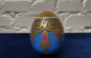 Фарфоровое антикварное русское императорское пасхальное яйцо ИФЗ